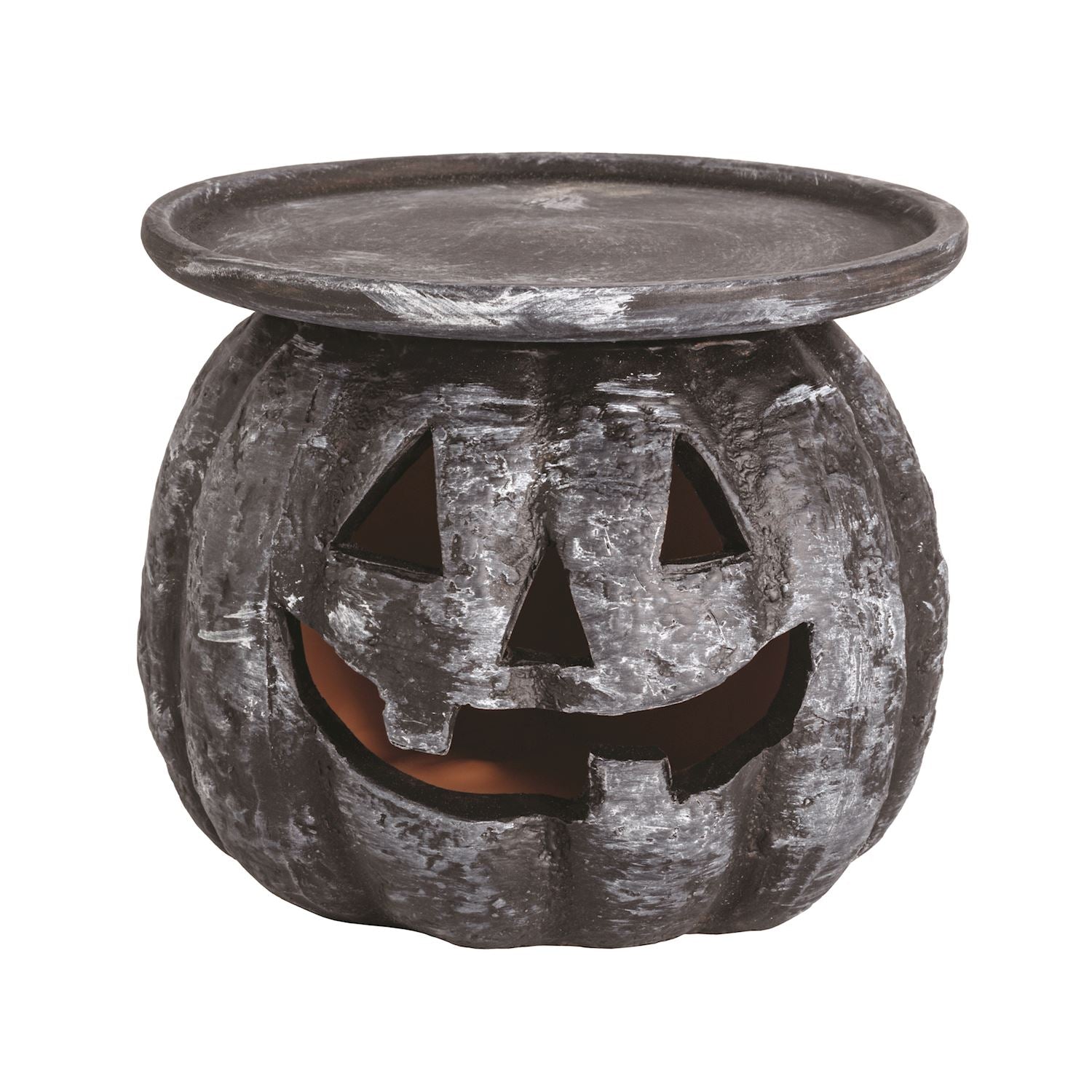 Terracotta Halloween Pillar Candle Holder