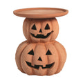 Terracotta Halloween Pillar Candle Holder
